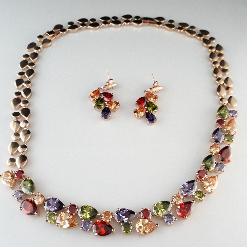 Mesmerizing Multi-Stone Rose Gold Set